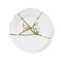 Seletti Kintsugi Dinner Plate - Handmade Porcelain with 24K Gold Accents