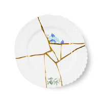 Seletti Kintsugi Dinner Plate - Handmade Porcelain with 24K Gold Accents