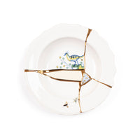 Seletti Kintsugi Pasta Soup Plate - Porcelain with 24K Gold Detailing