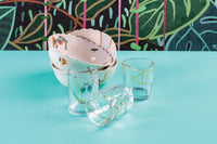 Seletti Kintsugi Water Glass - Artisan Glass with 24K Gold Detailing (Multiple Designs)