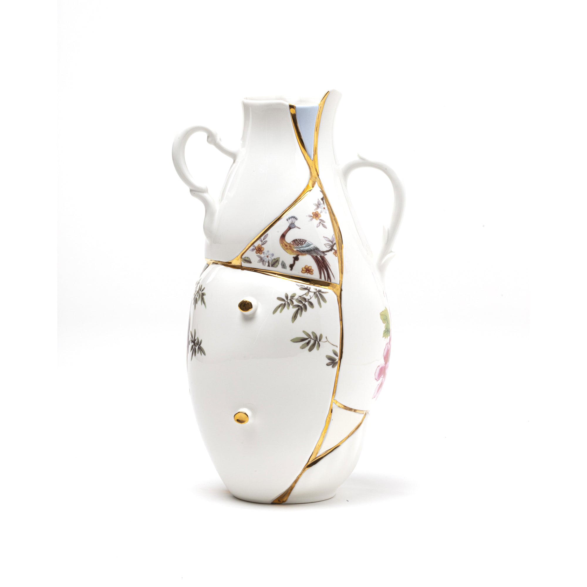 Seletti Kintsugi Vases - Handmade Porcelain Vase with 24K Gold Detailing