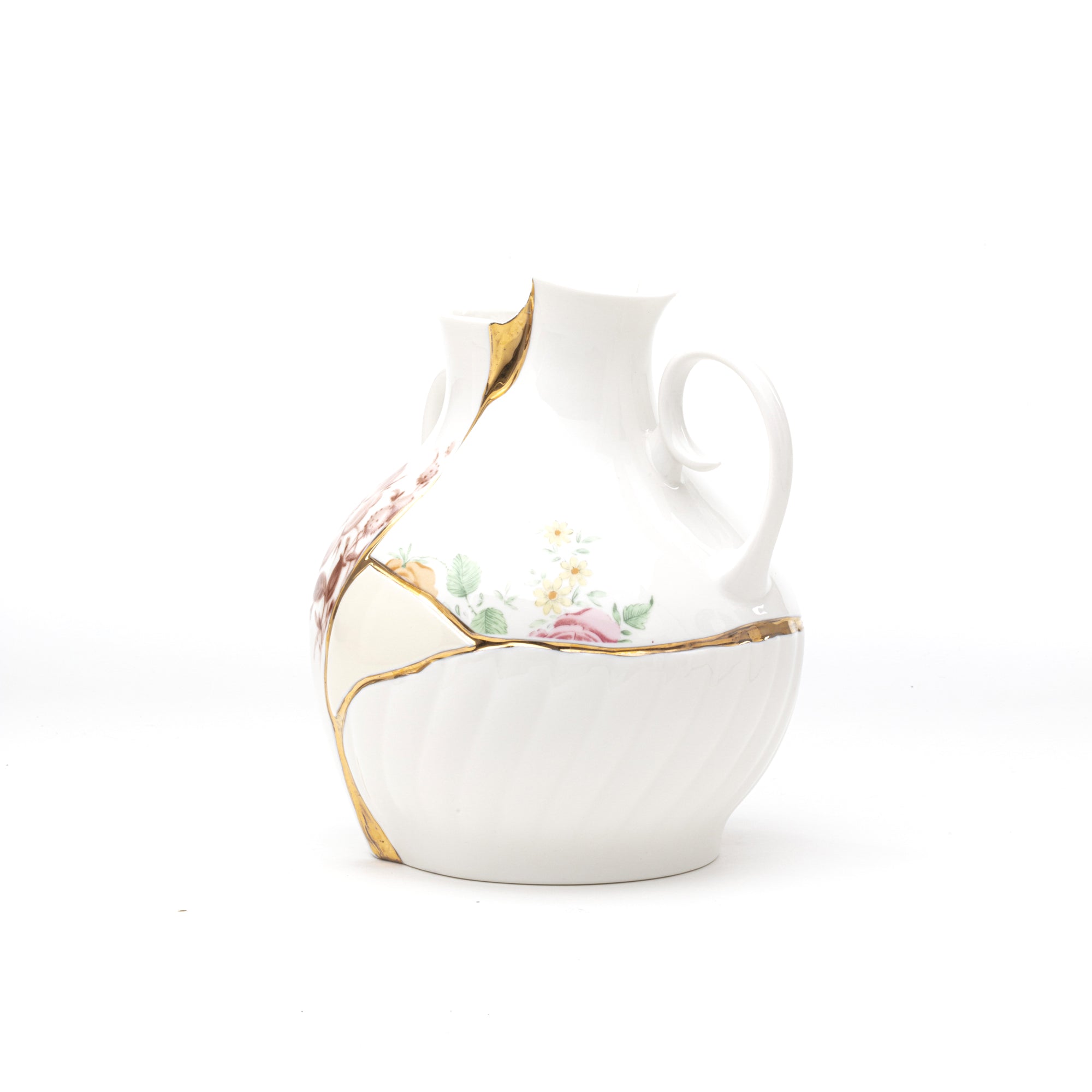 Seletti Kintsugi Vases - Handmade Porcelain Vase with 24K Gold Detailing