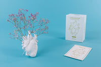 Seletti Love In Bloom White Porcelain Heart Vase - Anatomical Heart Design