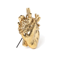 Seletti Love In Bloom Gold Vase - Luxury Anatomical Heart Vase