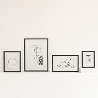 side view of Urban Nature Culture small black minimalist floating picture frame

