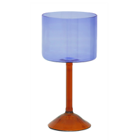 blue gin-tonic cocktail glass by urban nature culture with amber stem