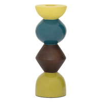 rear or alternate cut-out angle of mango wood Signe candle holder