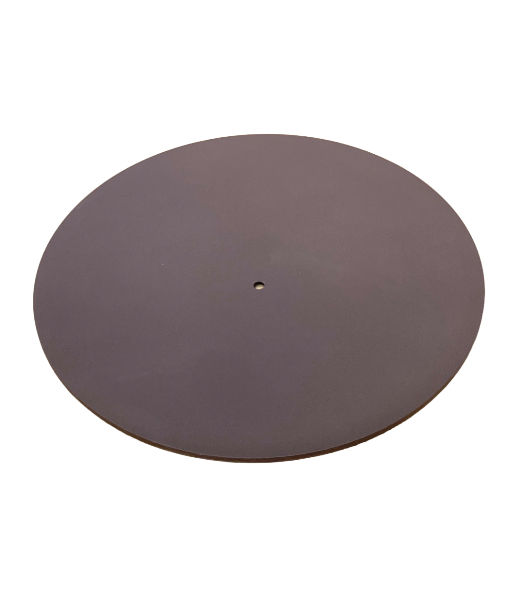 Le Feu Dome Steel Plate in Mocca, the Ø45 cm round base for the Dome Steel pedestal bioethanol fireplace