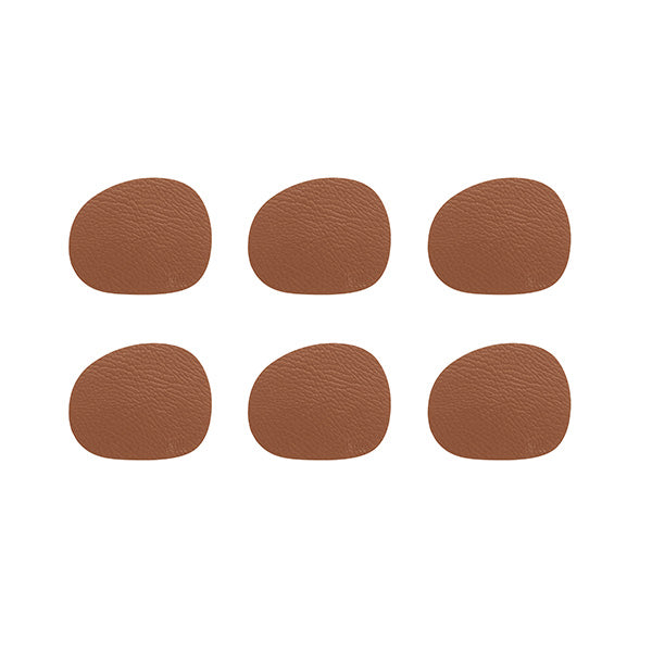 Recycled Leather Coaster Set of 6 by Aida – Clay Tones for Calm, Stylish Tables