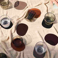 Recycled Leather Coaster Set of 6 by Aida – Clay Tones for Calm, Stylish Tables