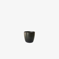 Aida RAW Titanium Black handmade stoneware espresso cup with deep black glaze
