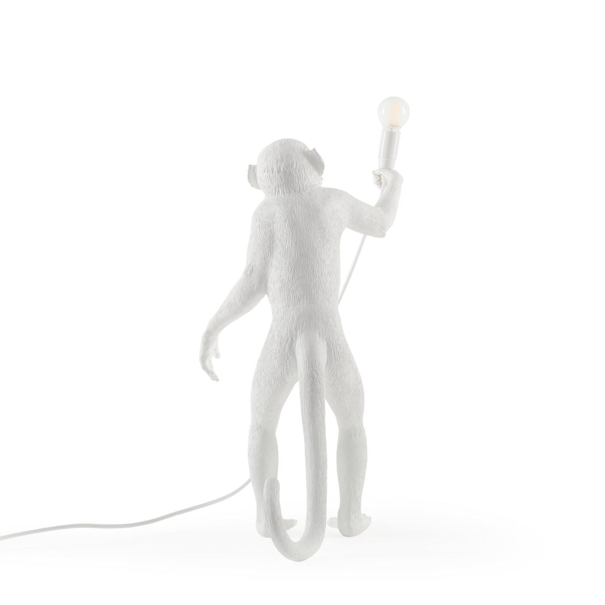 Seletti White Monkey Lamp, standing version, view 2