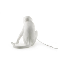 Seletti White Monkey Lamp, sitting version, view 2