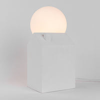 Seletti Dreamlike Table Lamp - Rising Sun Behind a House | Dimmable Concrete & Glass Lamp