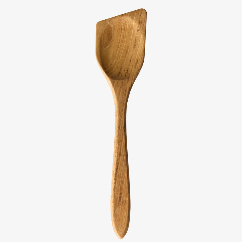 raw teak palette cooking spoon by aida in natural wood
