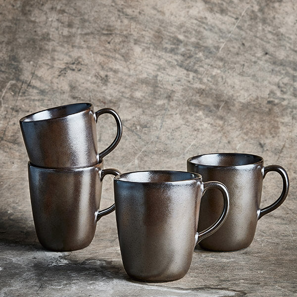 RAW Metallic Brown Mug with Handle by Aida – Handmade Stoneware for Cosy Everyday Moments