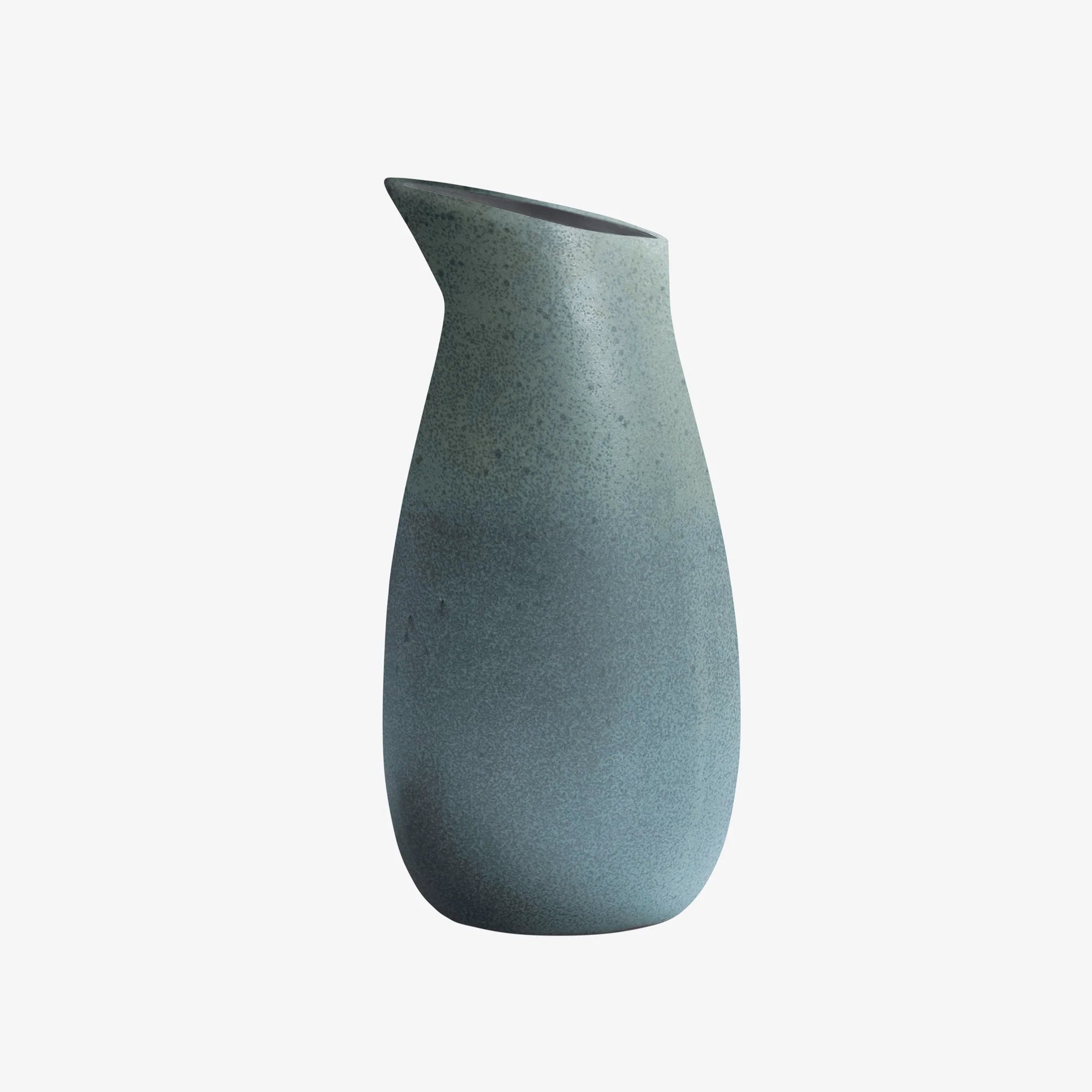 raw northern green decanter by aida in handmade stoneware
