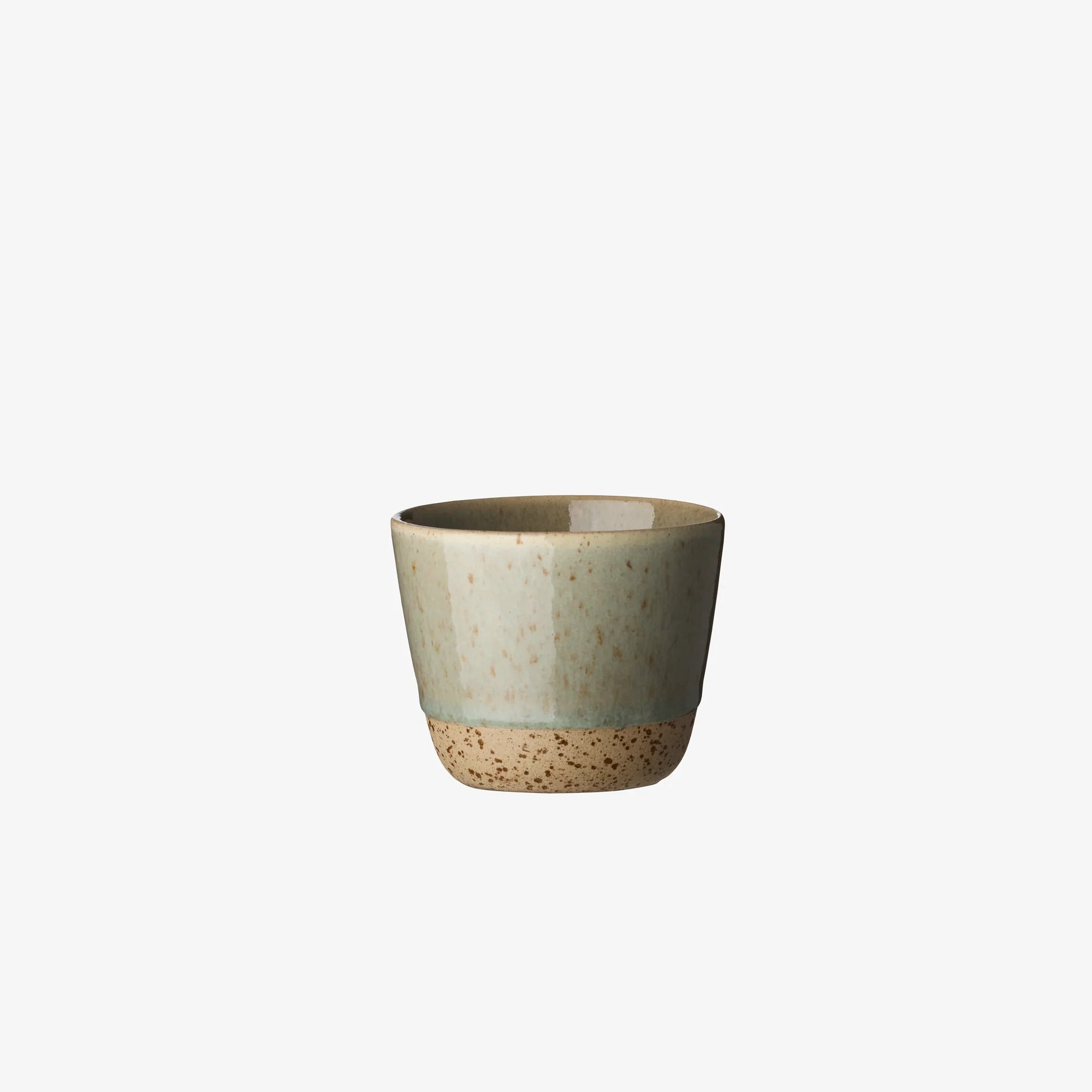 greenish RAW Colour mug without handle 20cl by aida in handmade stoneware