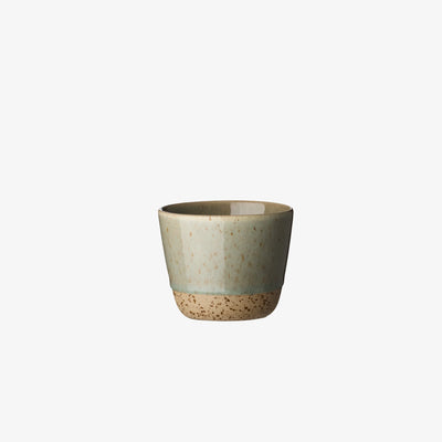 greenish RAW Colour mug without handle 20cl by aida in handmade stoneware
