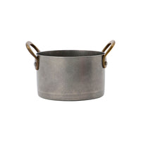 Presentation Pots Pans, Set of 2, Silver Finish with Brass Handles, by Nicolas Vahe