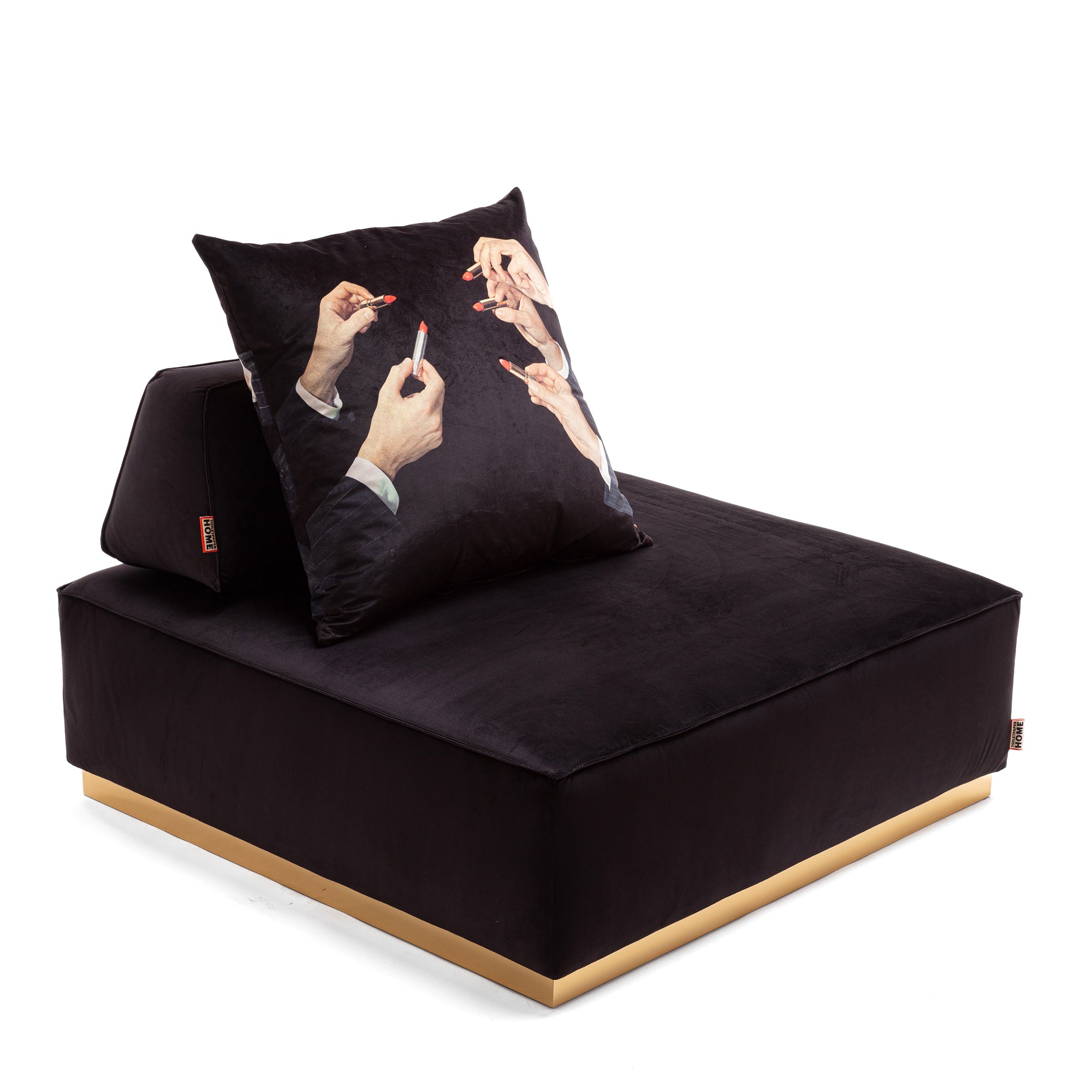 Poufs and Modular Sofa by Seletti and TOILETPAPER Home - Bold Statement Furniture with Golden Base (Multiple Designs) Modular Sofa