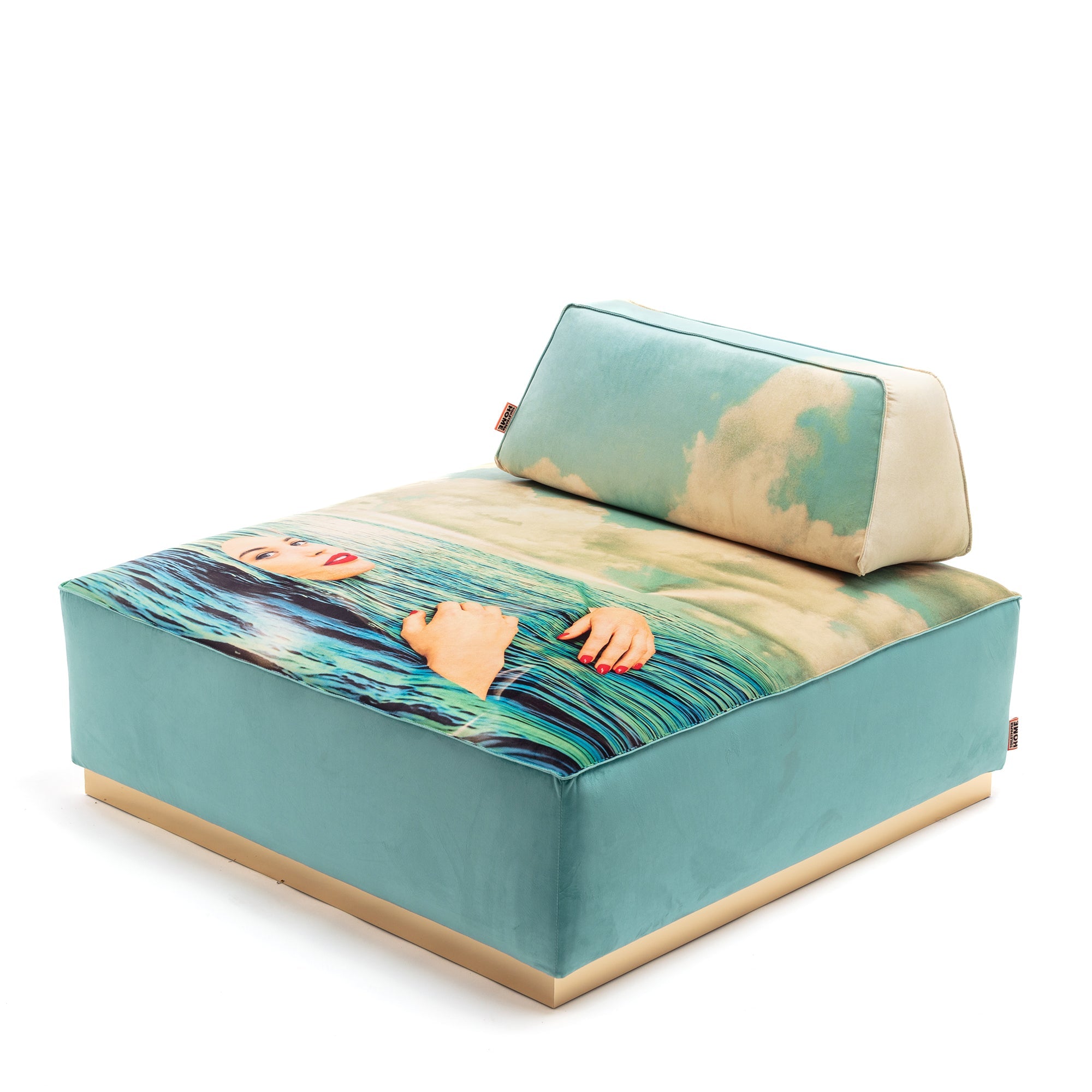 Poufs and Modular Sofa by Seletti and TOILETPAPER Home - Bold Statement Furniture with Golden Base (Multiple Designs) Modular Sofa