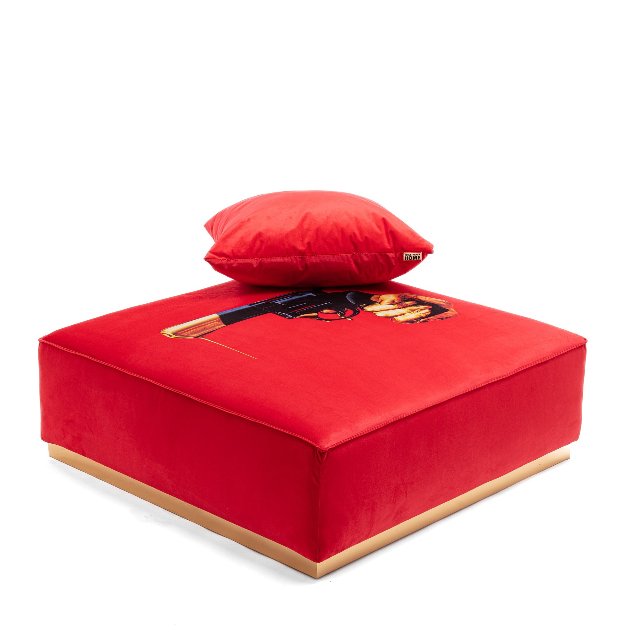 Poufs and Modular Sofa by Seletti and TOILETPAPER Home - Bold Statement Furniture with Golden Base (Multiple Designs) Modular Sofa