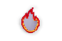 Seletti Pixel Mirror - Flame | Pixel Art-Inspired Wall Mirror