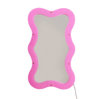 Supercurve Mirrors - Tall & Tiny Tall Illuminated Pink Mirrors by Seletti