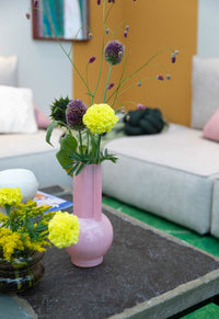 Glass Vase Flamingo Pink by HKLIVING