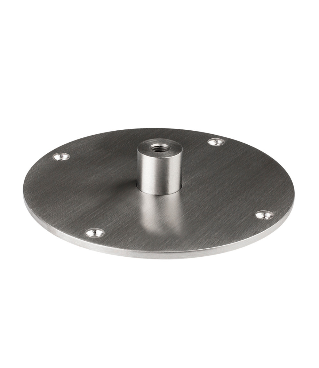 Le Feu Dome Ceiling Mount in Stainless Steel, the flat ceiling plate for the Dome Sky ceiling-hung bioethanol fireplace