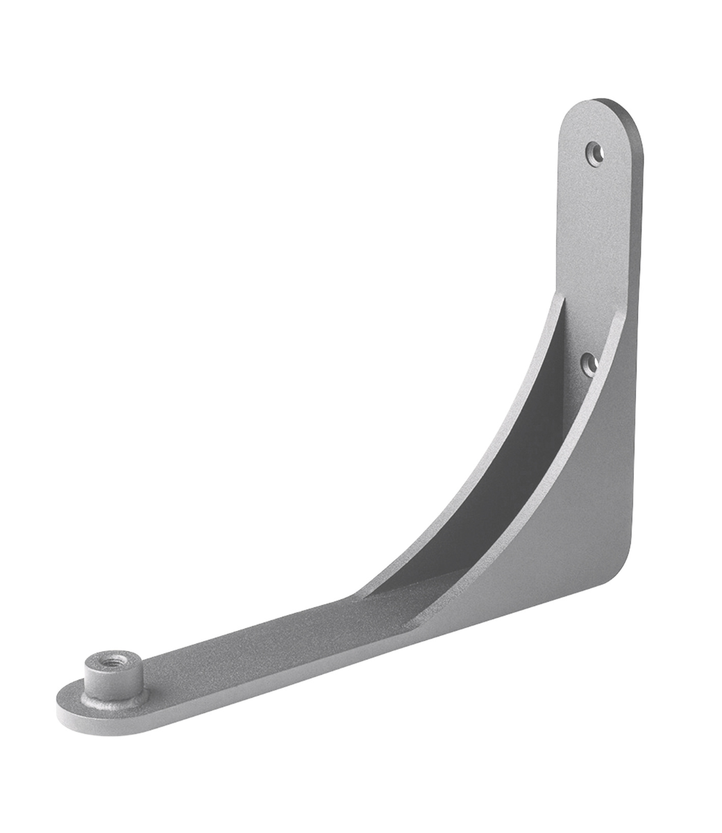 Le Feu Dome Wall Mount in Nickel, the curved wall bracket for Dome bioethanol fireplaces