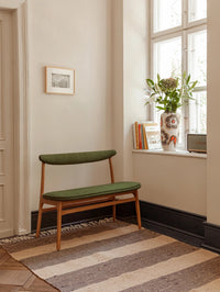 200-190 Bench by 366 Concept in green upholstery