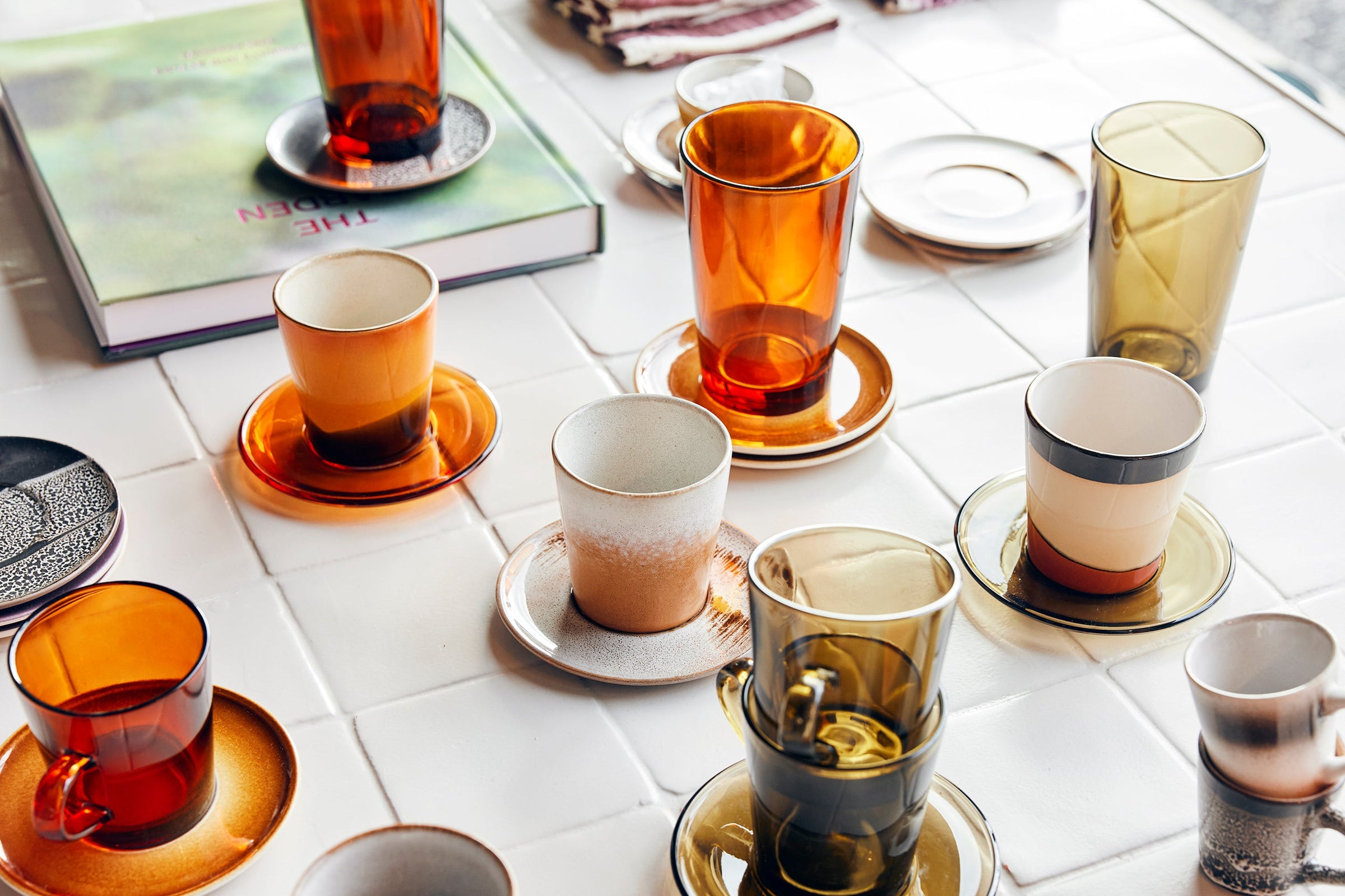 Coffee Cups Amber Brown (set of 4)