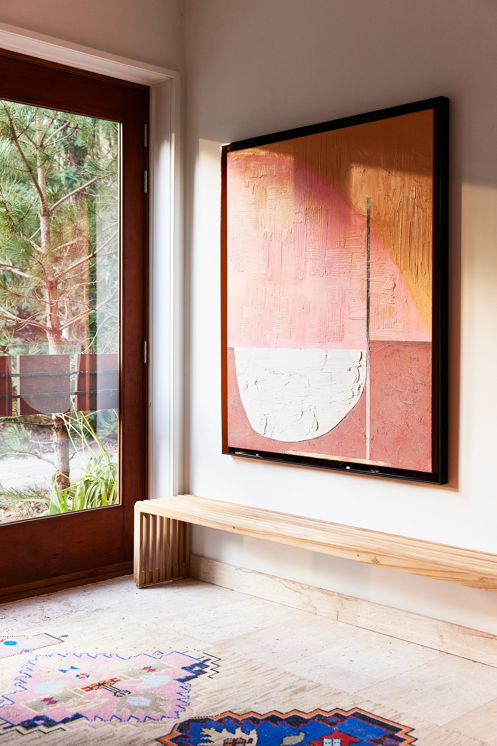 Framed Artwork 'Roseate Hues' by HKLIVING