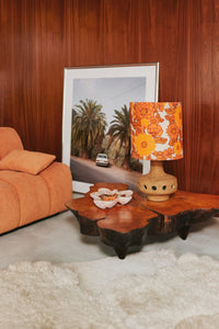Silk Lamp Shade, Petal, 70s Orange Red, HKLIVING