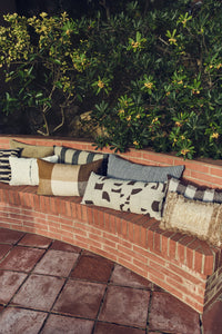 HKLIVING Natural Patched Cushion - 70x30cm Linen