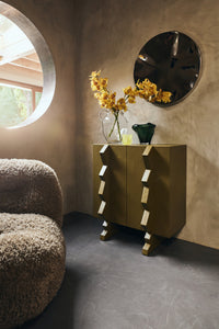 Forma Cupboard in Olive Green by HKLIVING lifestyle scene