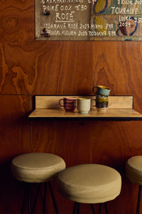 70s Ceramics range styled together including the Calming café mugs