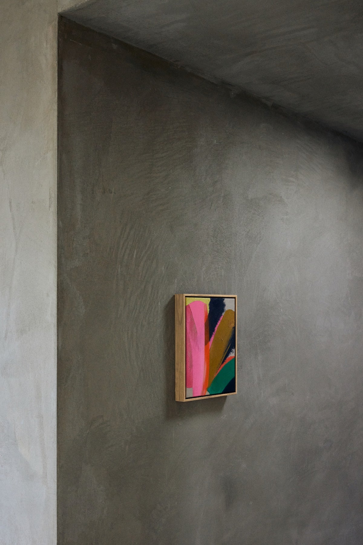 HKLIVING Bright Lights framed artwork hanging on a concrete wall