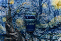 HKLIVING Starry Night coffee mugs styled on Van Gogh inspired blue artwork