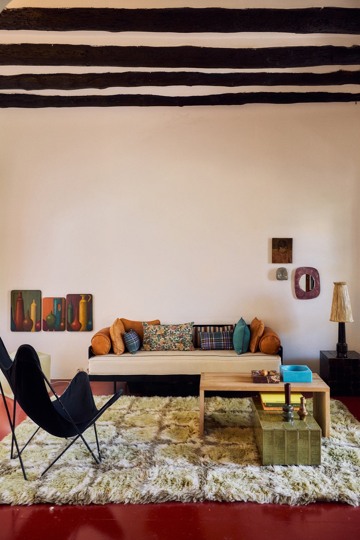 Tiled Coffee Table in Sage by HKLIVING – lifestyle styling shot
