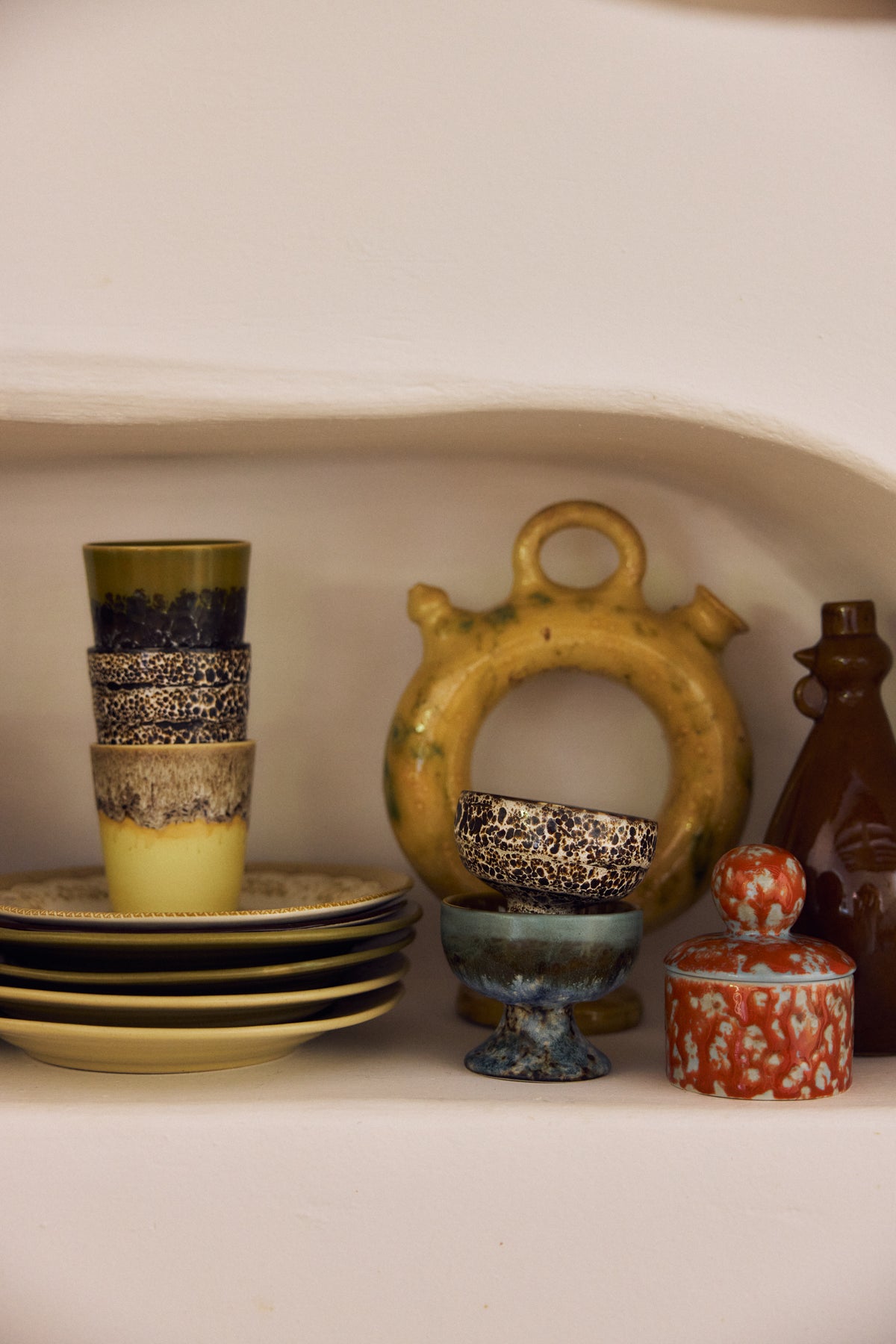 HKLIVING 70s ceramics collection campaign styling featuring the Brew coupe