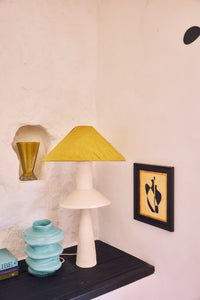 HKLIVING collection campaign styling featuring the Linen Lampshade in Mustard