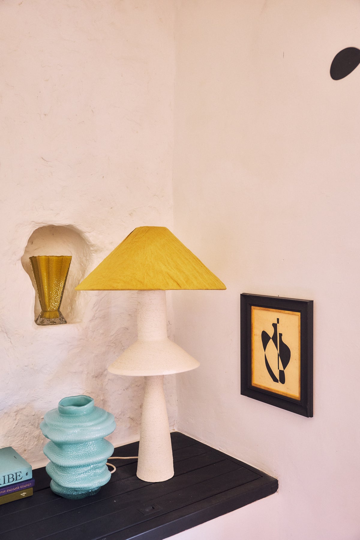 HKLIVING collection campaign styling featuring the Linen Lampshade in Mustard