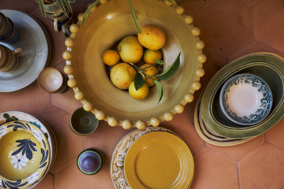 Robust Ceramic Bowl in Mustard by HKLIVING – additional campaign styling shot