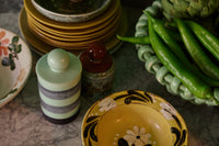 70s Ceramics Medium Storage Jar in River by HKLIVING styled close up on an open shelf