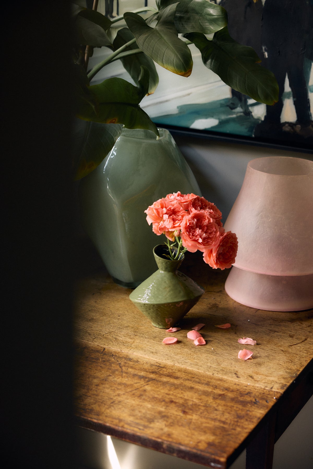 HKLIVING collection campaign styling featuring the Robust Vase in Sage