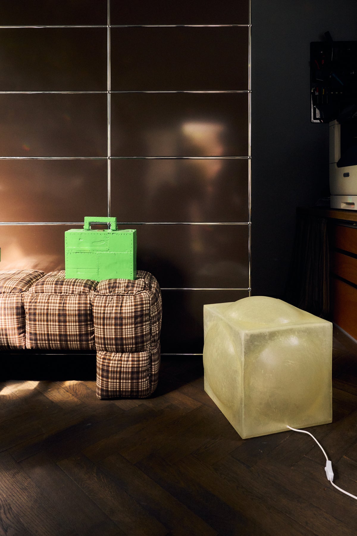 Glassfibre floor lamp, campaign shot