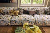 Woven Classic Flowers cushion, campaign shot